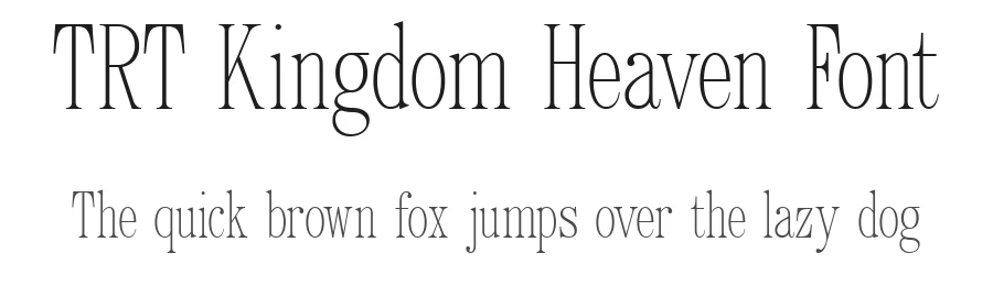 TRT Kingdom Heaven Font by truetype — Serif Font