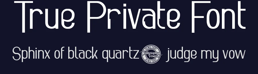 True Private Font by CalligraphyFonts.net — Serif Font — thumbnail 2