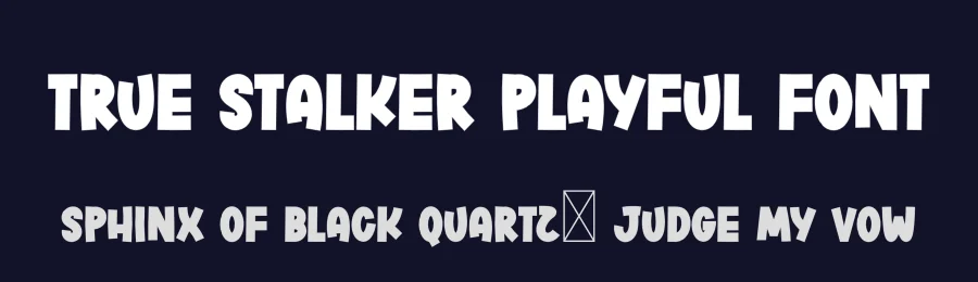 True Stalker Playful Font by freshtypeink — Display Font — thumbnail 2