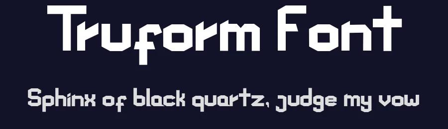 Truform Font by Owais Kiani — Display Font — thumbnail 2