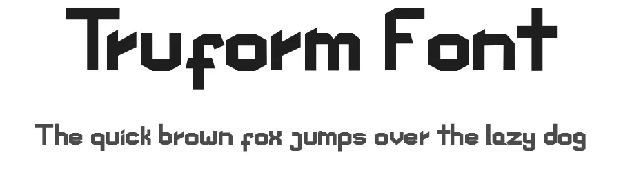Truform Font by Owais Kiani — Display Font