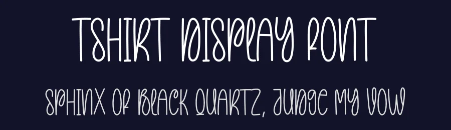 Tshirt Display Font by creativeletter — Display Font — thumbnail 2