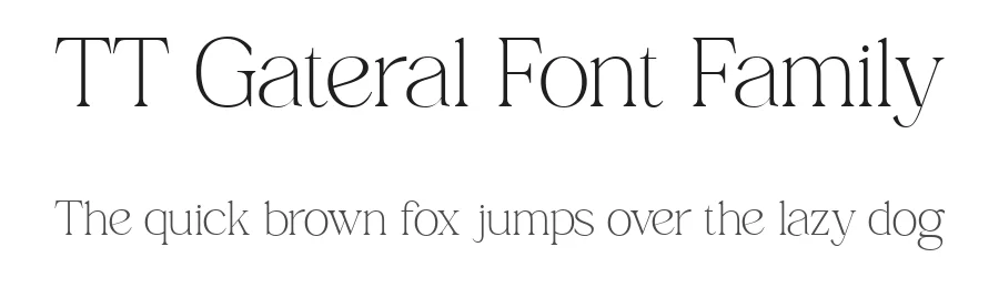 TT Gateral Font Family by truetype — Serif Font