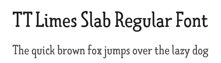 TT Limes Slab Regular Font by TYPETYPE — Slab Serif Font