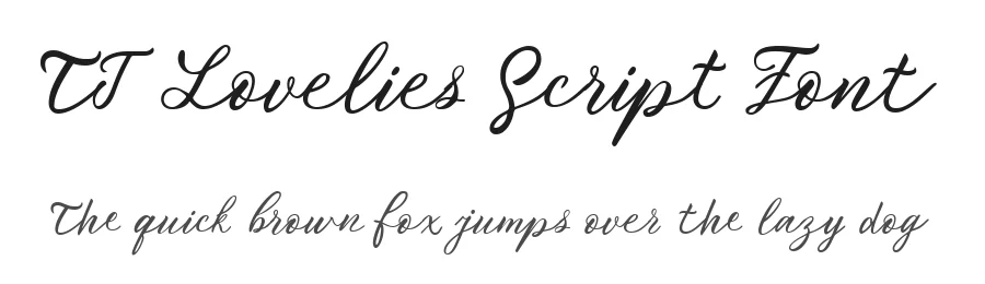 TT Lovelies Script Font by TypeType Foundry — Script Handwritten Font