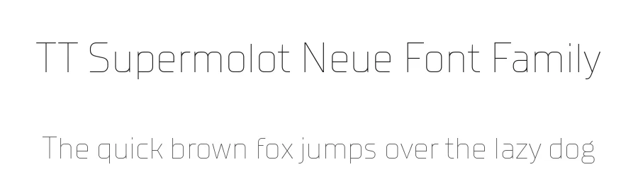 TT Supermolot Neue Font Family by TYPETYPE β Decorative Font