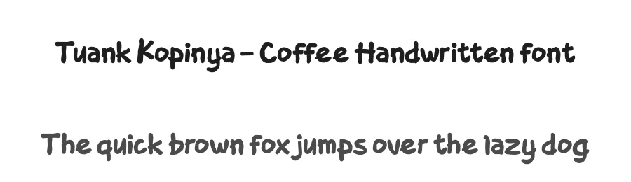 Tuank Kopinya – Coffee Handwritten font by productype — Script Handwritten Font