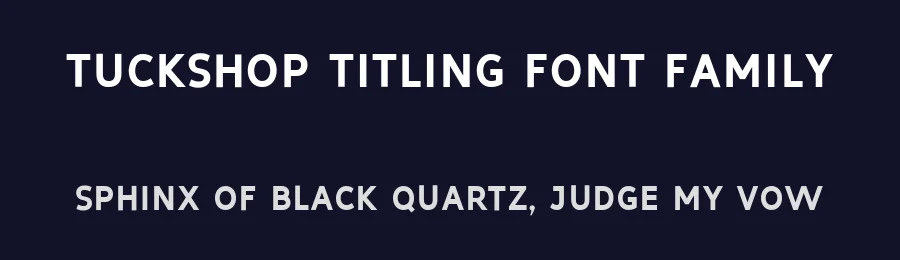 Tuckshop Titling Font Family by Tapiwanashe Garikayi — Sans Serif Font — thumbnail 2