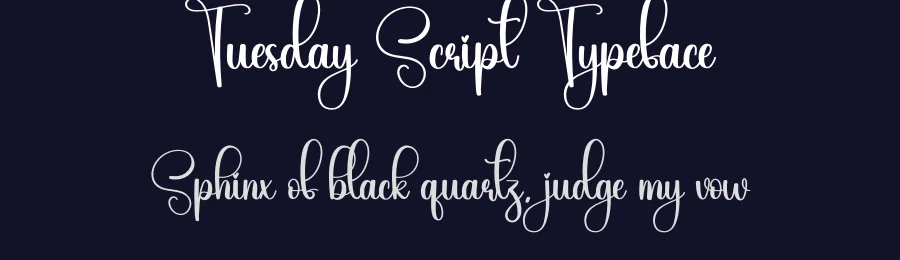 Tuesday Script Typeface by creativeletter — Script Handwritten Font — thumbnail 2