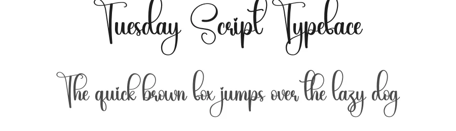 Tuesday Script Typeface by creativeletter — Script Handwritten Font