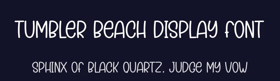 Tumbler Beach Display Font by creativeletter — Display Font — thumbnail 2