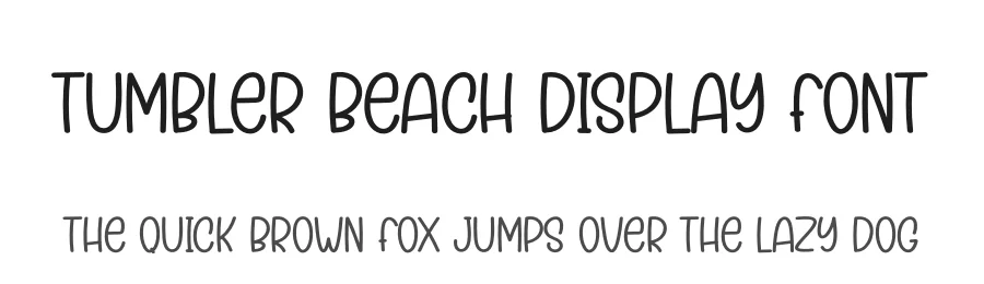 Tumbler Beach Display Font by creativeletter — Display Font