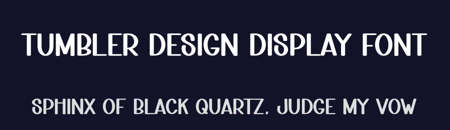 Tumbler Design Display Font by andikastudio — Display Font — thumbnail 2