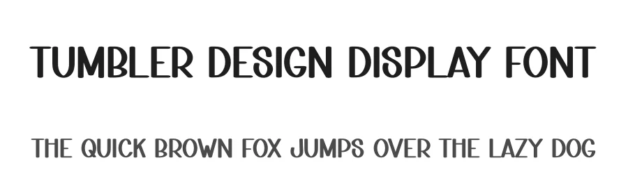 Tumbler Design Display Font by andikastudio β Display Font