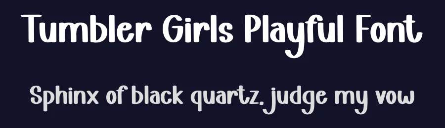 Tumbler Girls Playful Font by freshtypeink — Display Font — thumbnail 2