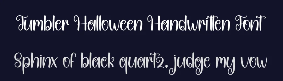Tumbler Halloween Handwritten Font by creativeletter — Script Handwritten Font — thumbnail 2