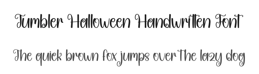Tumbler Halloween Handwritten Font by creativeletter — Script Handwritten Font