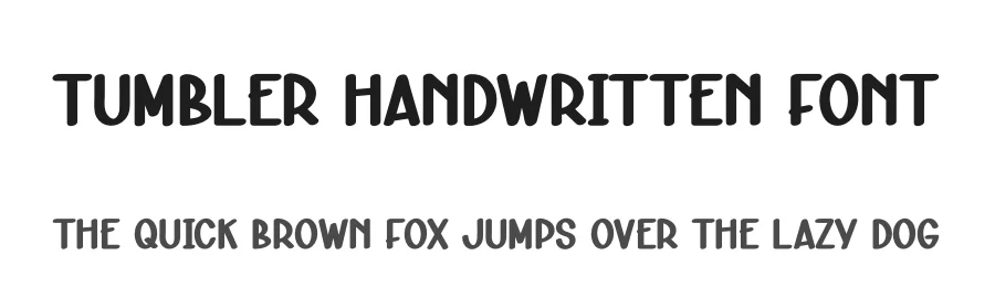 Tumbler Handwritten Font by creativeletter — Display Font