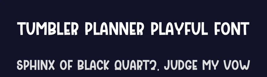 Tumbler Planner Playful Font by freshtypeink — Display Font — thumbnail 2