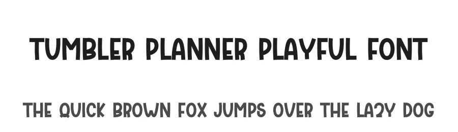 Tumbler Planner Playful Font by freshtypeink — Display Font