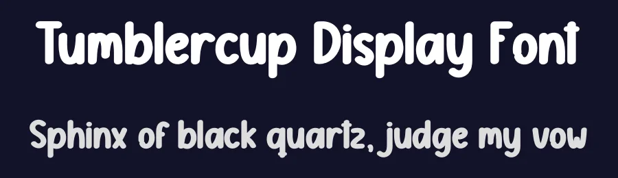 Tumblercup Display Font by creativeletter — Display Font — thumbnail 2