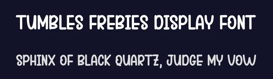 Tumbles Frebies Display Font by inermediaSTUDIO — Display Font — thumbnail 2