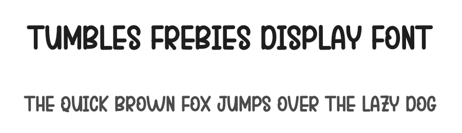 Tumbles Frebies Display Font by inermediaSTUDIO — Display Font