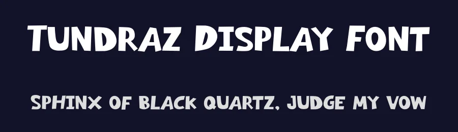 Tundraz Display Font by Aivos Dreams — Display Font — thumbnail 2