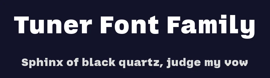 Tuner Font Family by Production Type — Display Font — thumbnail 2