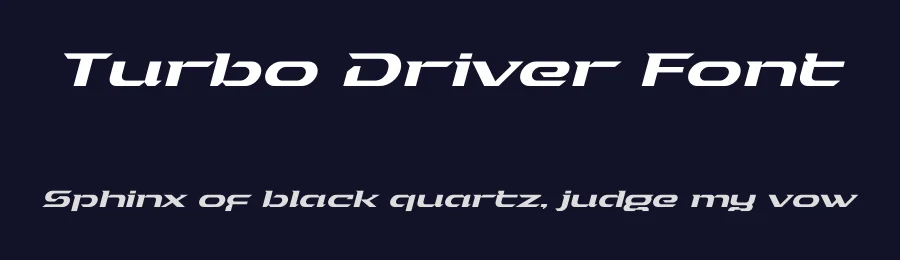Turbo Driver Font by Sronstudio — Display Font — thumbnail 2