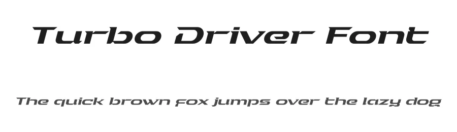 Turbo Driver Font by Sronstudio — Display Font