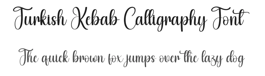 Turkish Kebab Calligraphy Font by creativeletter — Script Handwritten Font
