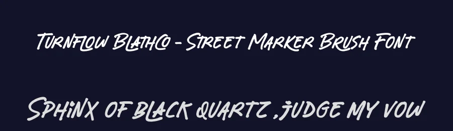 Turnflow Blathco – Street Marker Brush Font by letterenastudios — Script Handwritten Font — thumbnail 2