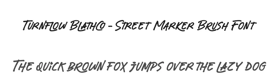 Turnflow Blathco – Street Marker Brush Font by letterenastudios — Script Handwritten Font