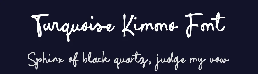 Turquoise Kimono Font by Timur type — Script Handwritten Font — thumbnail 2