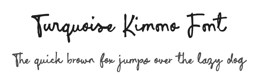 Turquoise Kimono Font by Timur type — Script Handwritten Font