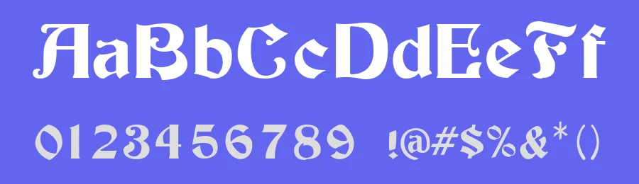 Tutbury Font family by Roger White — Display Font — thumbnail 3