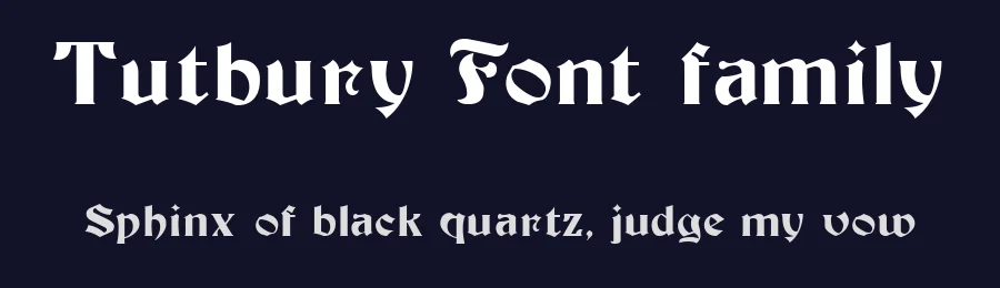 Tutbury Font family by Roger White — Display Font — thumbnail 2