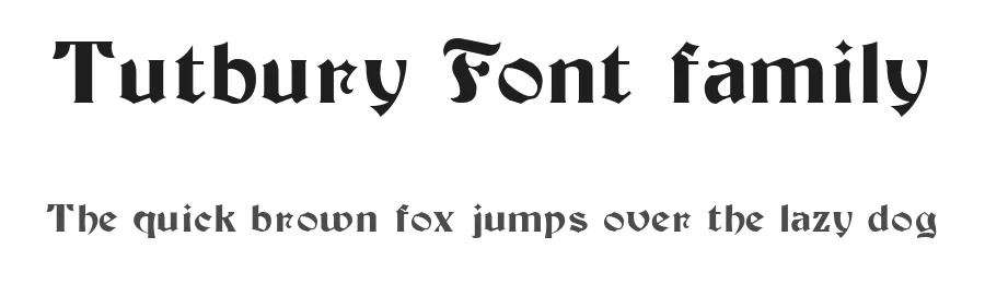 Tutbury Font family by Roger White — Display Font