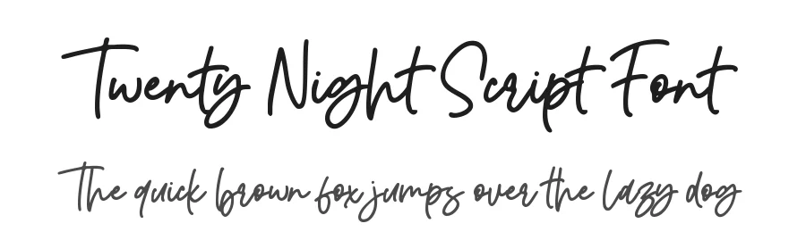 Twenty Night Script Font by Ibrahima_Studio — Script Handwritten Font
