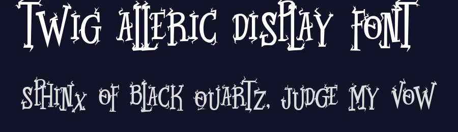 Twig Alleric Display Font by HydricDesign — Decorative Font — thumbnail 2