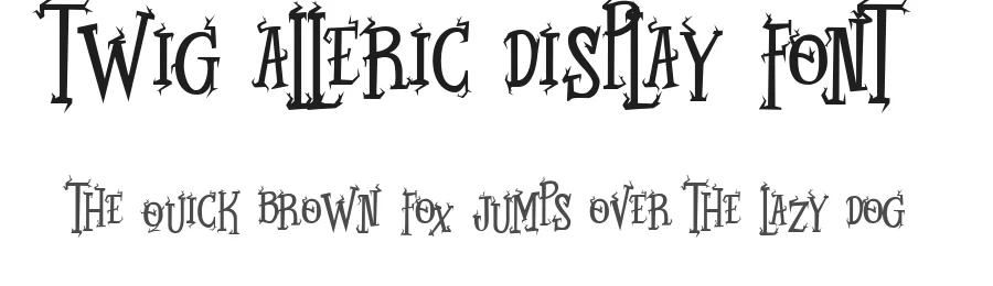 Twig Alleric Display Font by HydricDesign β Decorative Font