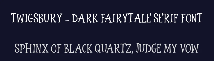 Twigsbury – Dark Fairytale Serif Font by figuree — Decorative Font — thumbnail 2