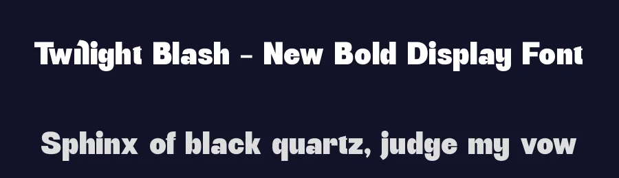 Twilight Blash – New Bold Display Font by timelesstype.co — Display Font — thumbnail 2