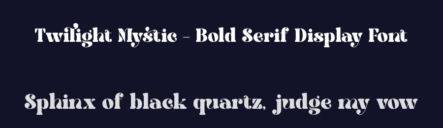 Twilight Mystic – Bold Serif Display Font by timelesstype.co — Display Font — thumbnail 2