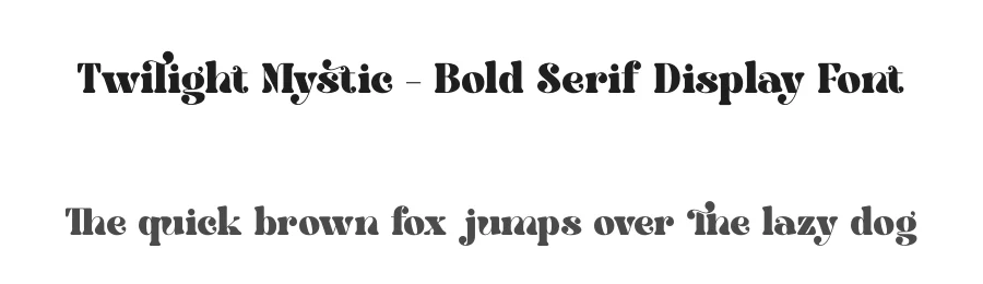 Twilight Mystic – Bold Serif Display Font by timelesstype.co — Display Font