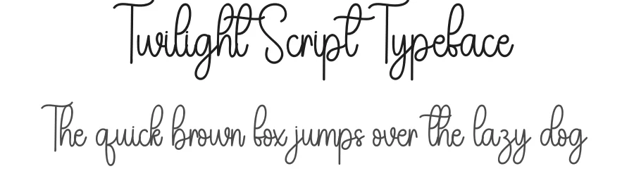 Twilight Script Typeface by andikastudio — Script Handwritten Font