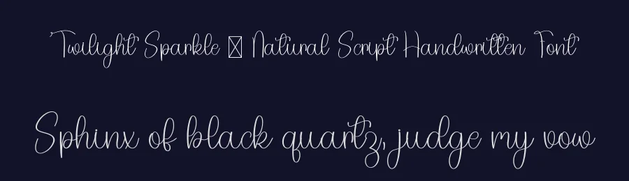 Twilight Sparkle – Natural Script Handwritten Font by freshtypeink — Script Handwritten Font — thumbnail 2