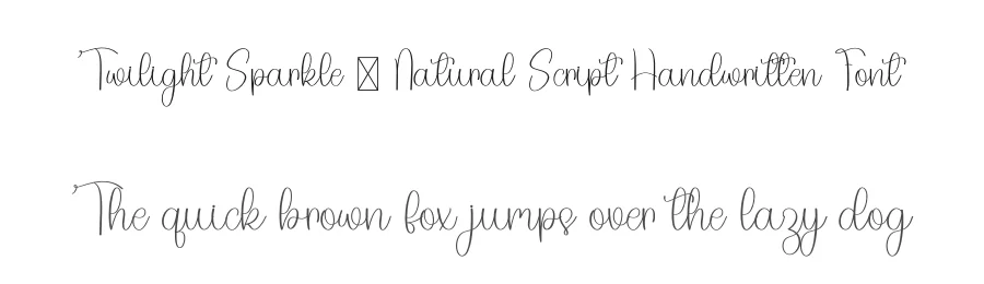 Twilight Sparkle – Natural Script Handwritten Font by freshtypeink — Script Handwritten Font