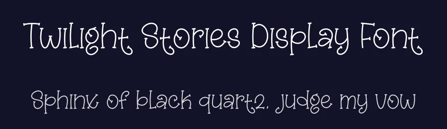 Twilight Stories Display Font by creativeletter — Display Font — thumbnail 2
